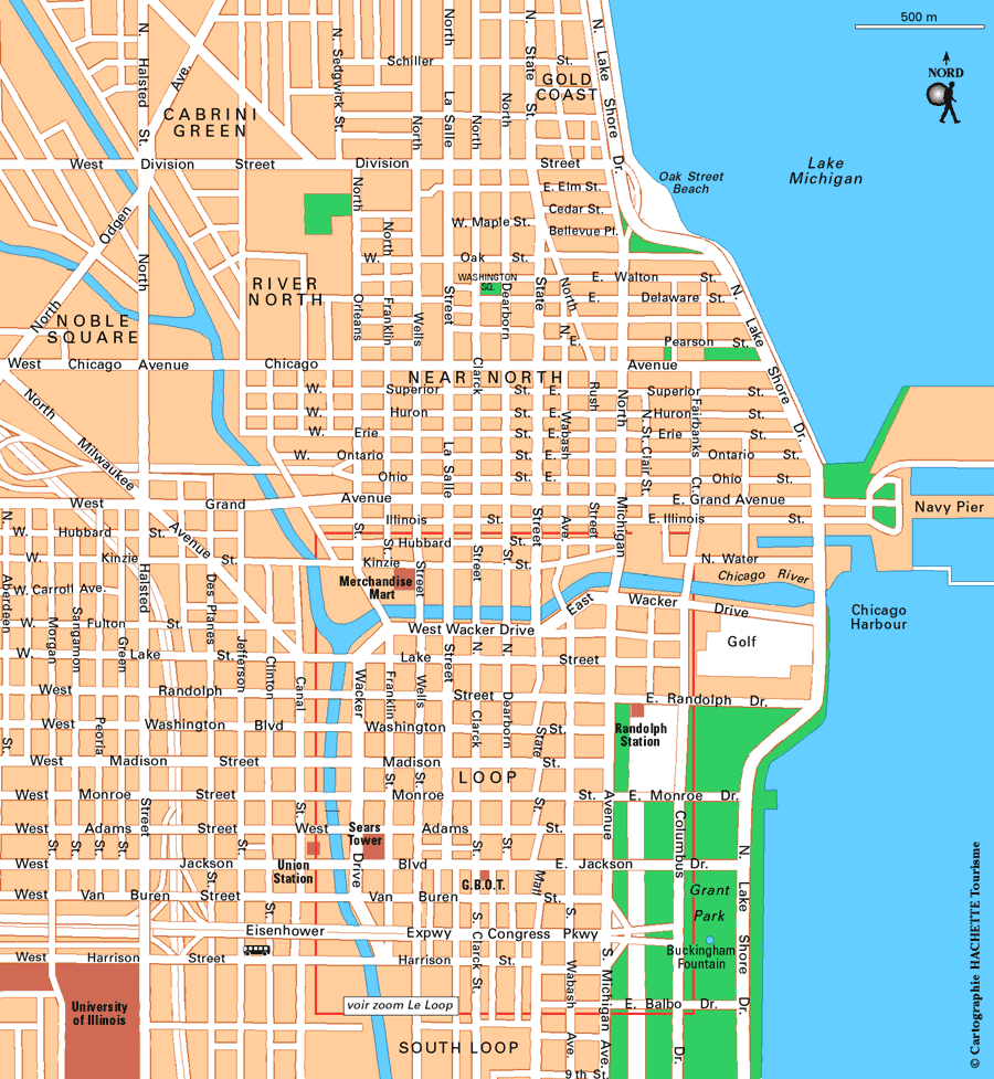 chicago carte géographique
