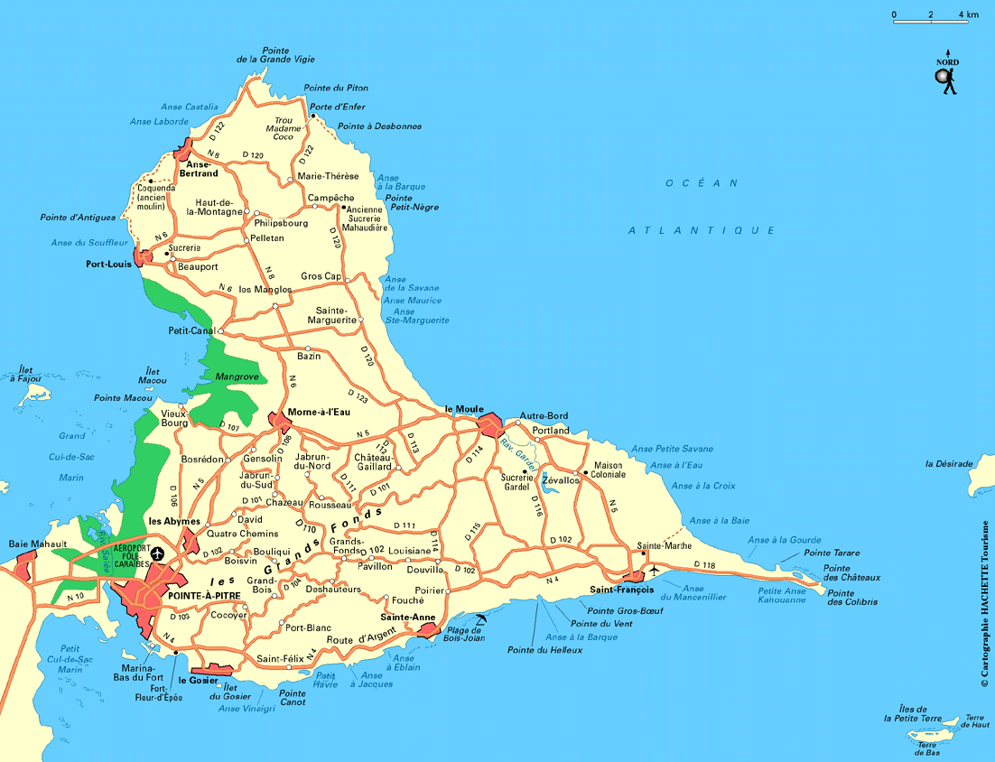 guadeloupe carte géographique