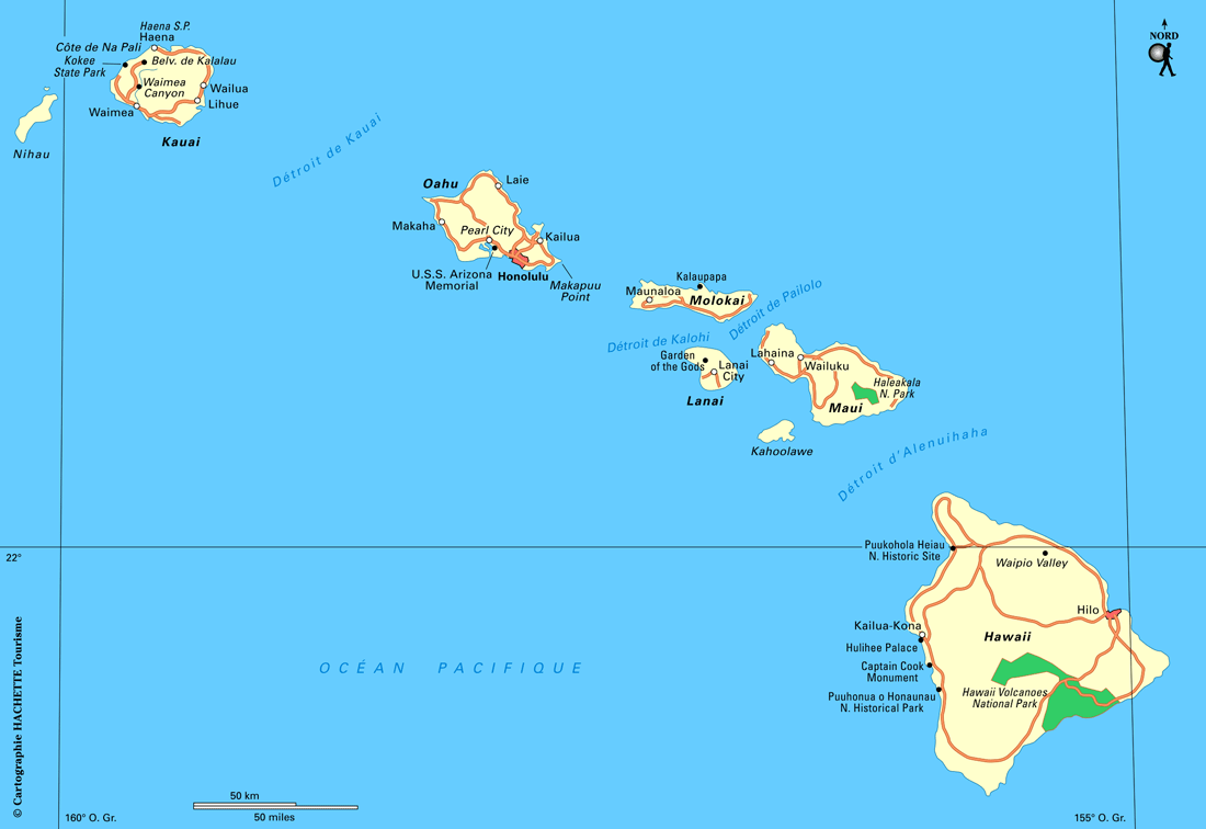 hawaii carte du monde