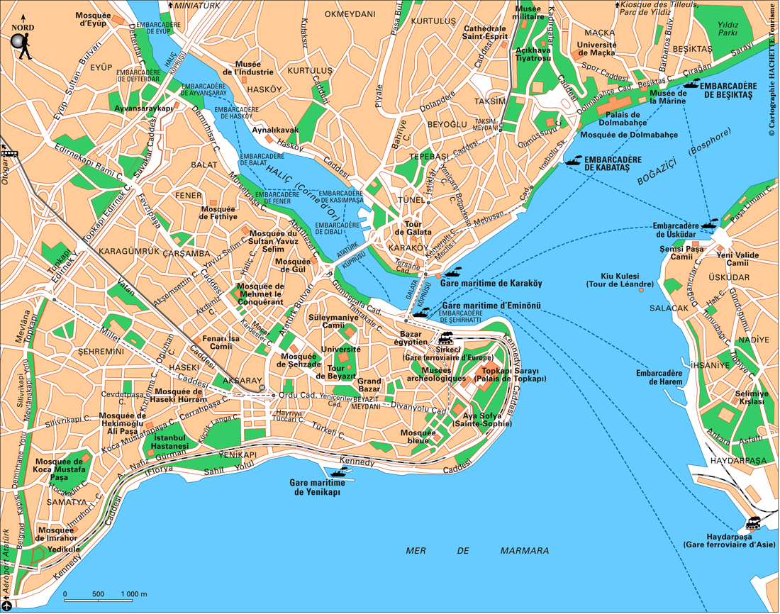 istanbul carte touristique