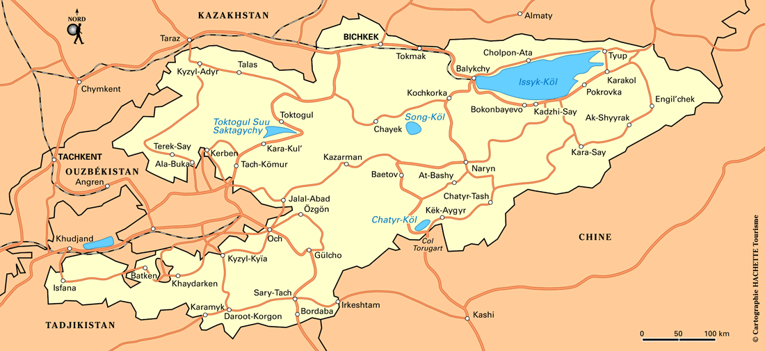 Carte Kirghizistan - Plan Kirghizistan