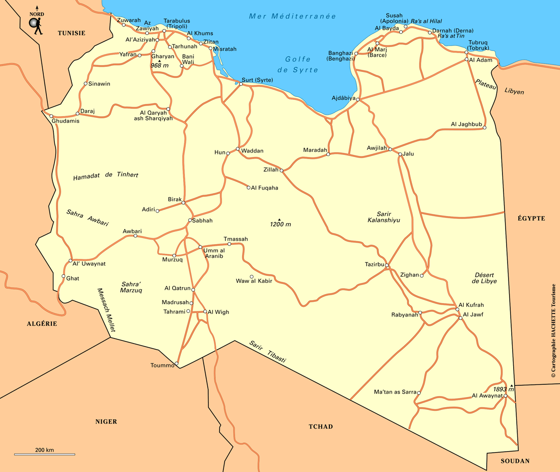 Carte Libye - Plan Libye