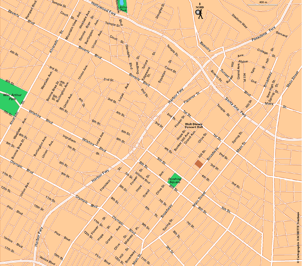 Carte Los Angeles : Downtown (plan 1) - Plan Los Angeles : Downtown (plan 1)