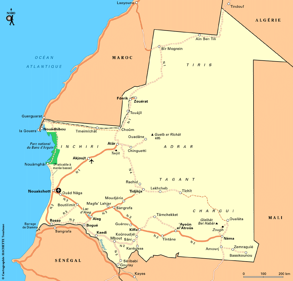 mauritanie carte Mauritanie Histoire Patrimoine Cartes Documents En Ligne Lexilogos mauritanie carte