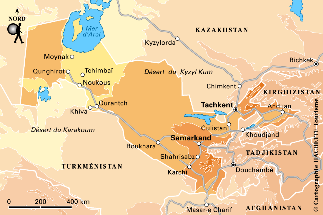 carte ouzbekistan