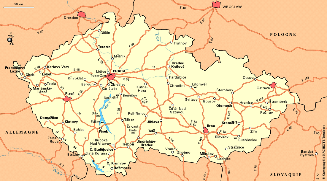 Carte République Tchèque - Plan République Tchèque