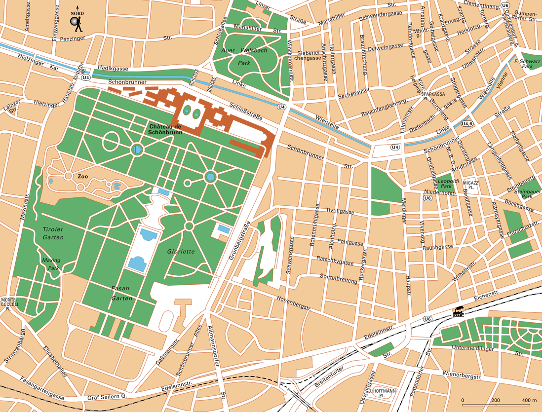 Carte Schönbrunn - Plan Schönbrunn