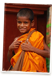 Jeune moine, Bodh Gaya, Inde